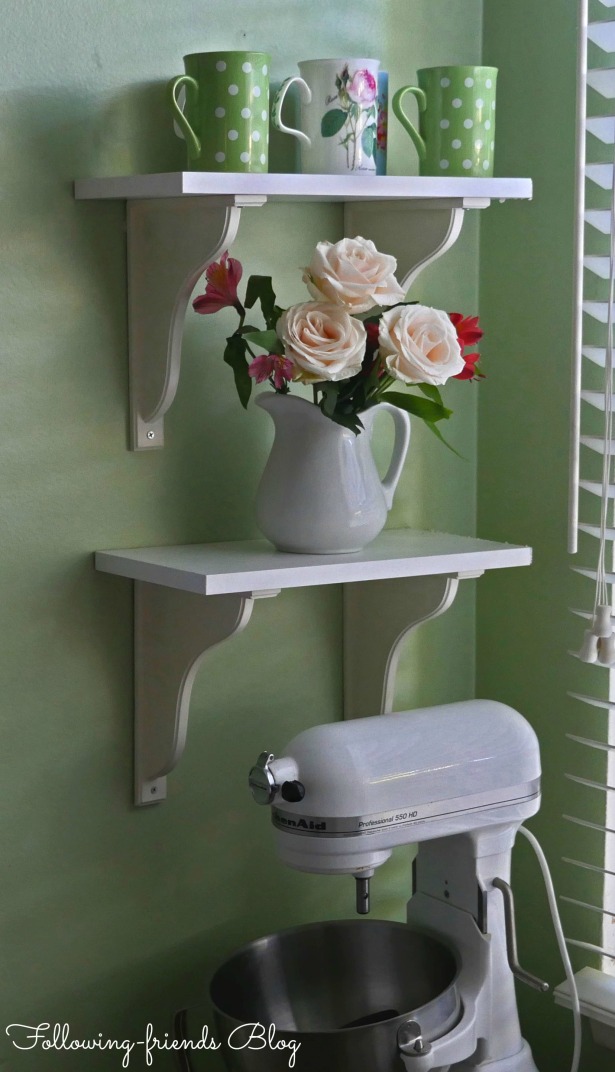 Shelves with kitchen aid