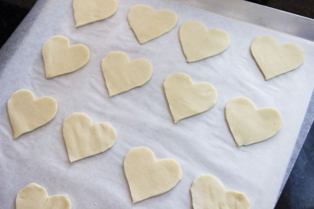 heart shaped pie crust cookies